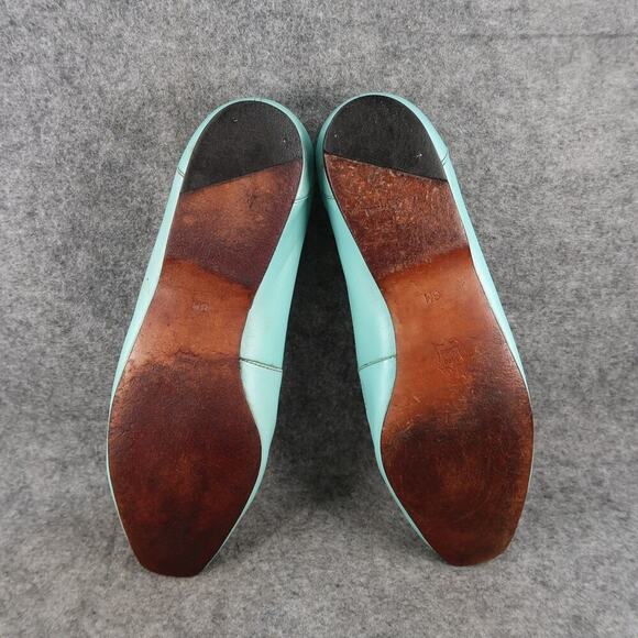 Enzo Angiolini Shoes Womens 8 Loafers Slip On Leather Blue Retro Classic Vintage - Picture 10 of 13